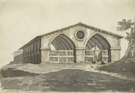 Roman sketchbook, Gauffier, Louis, 1761-1801, pencil, pen and black and brown ink, grey and brown wash, and black and white