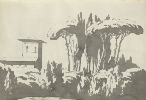 Roman sketchbook, Gauffier, Louis, 1761-1801, pencil, pen and black and brown ink, grey and brown wash, and black and white