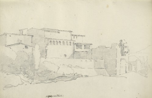 Roman sketchbook, Gauffier, Louis, 1761-1801, pencil, pen and black and brown ink, grey and brown wash, and black and white