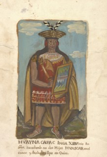 Portraits of Inca kings and an Inca queen, oil on vellum, not before 1825, full-length portraits of Inca rulers