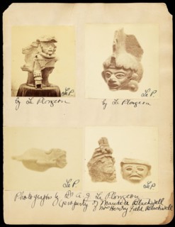 Mexican ceramic masks and figures, Augustus and Alice Dixon Le Plongeon papers, 1763-1937, bulk 1860-1910, Le Plongeon, Augustus