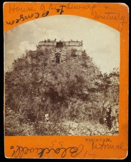 West facade, Adivino temple, Uxmal, Augustus and Alice Dixon Le Plongeon papers, 1763-1937, bulk 1860-1910, Le Plongeon