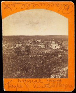 Photograph 2/3 forming a panorama of Uxmal, Augustus and Alice Dixon Le Plongeon papers, 1763-1937, bulk 1860-1910, Le Plongeon
