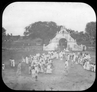 Procession at a hacienda, Yucatán, Augustus and Alice Dixon Le Plongeon papers, 1763-1937, bulk 1860-1910, Le Plongeon, Augustus