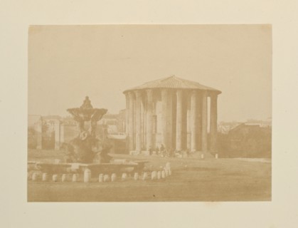 Tempio di Vesta, Fotografi di Roma 1849, Lecchi, Stefano, 19th century, c. 1849, salted paper prints, 43 x 31 cm., photographic