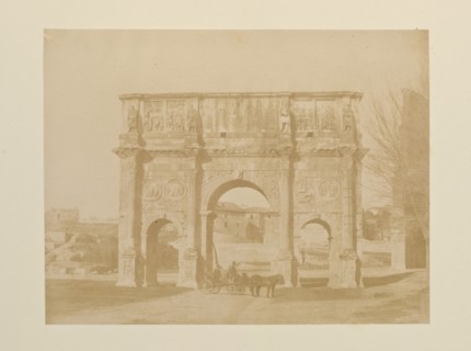 Arco di Constantino, Fotografi di Roma 1849, Lecchi, Stefano, 19th century, c. 1849, salted paper prints, 43 x 31 cm