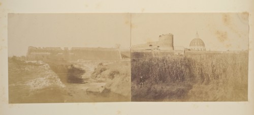 Mura di Roma, e Torre de Venti, Fotografi di Roma 1849, Lecchi, Stefano, 19th century, c. 1849, salted paper prints, 43 x 31 cm