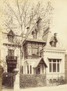 Residential building designed by the architect Stephen Sauvestre, Etudes de façades, Lampué, Pierre, fl. 1865-1890, Sauvestre