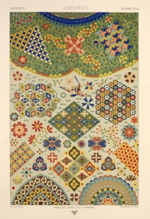 Japonais, L'ornement polychrome, Painlevé, Racinet, A., Auguste, 1825-1893, Chromolithography, between 1869 and 1887, Lith.