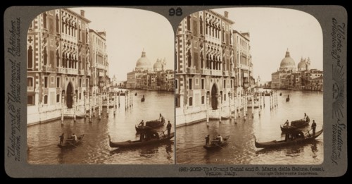 The Grand Canal and Santa Maria della Salute, Stereographic views of Italy, Underwood and Underwood, Underwood, Bert, 1862-1943