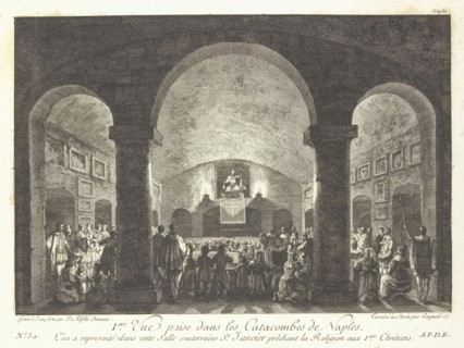 Vue des catacombes de Naples, Voyage pittoresque, ou, Description des royaumes de Naples et de Sicile, Duplessi-Bertaux, Jean