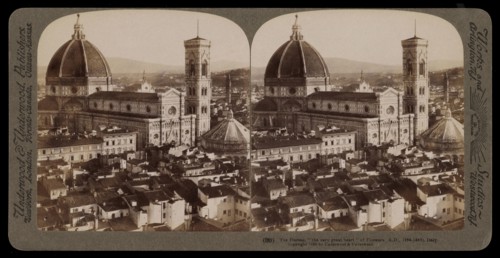 The Duomo the very great heart of Florence, Stereographic views of Italy, Underwood and Underwood, Underwood, Bert, 1862-1943
