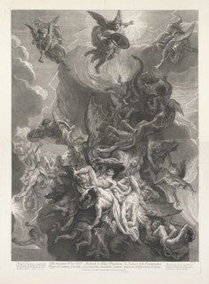 Fall of the Rebel Angels, Loir, Alexis, 1640-1713, after Le Brun, Charles, 1619-1690, Etching and engraving, ca. 1685-1686