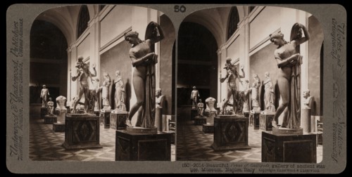 Naples, Museum, Naples, Stereographic views of Italy, Underwood and Underwood, Underwood, Bert, 1862-1943, stereograph: gelatin