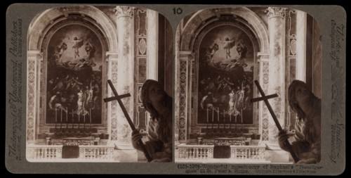 Mosaic copy of Raphael's Transfiguration in St. Peter's, Stereographic views of Italy, Underwood and Underwood, Underwood, Bert