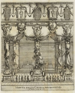 Vedvta della chiesa per di dentro a.no MDCXXXVII, Eseqvie della Maestà Cesarea dell'imperadore Ferdinando II, Della Bella