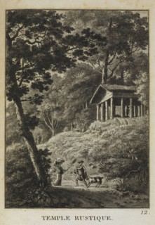 Temple rustique, Promenade ou itinéraire des jardins d'Ermenonville, Tool work, etching, black-and-white, 1788