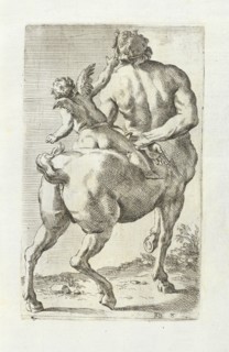 Centaurus amoris captiuus, Segmenta nobilium signorum e statuaru, Perrier, François, 1590?-1656?, Engraving, 1638, 3/4 rear view