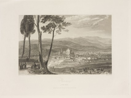 Florence from Fiesole, A picturesque tour of Italy, from drawings made in 1816-1817, Hakewill, James, 1778-1843, Smith, William