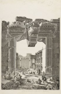 Porte du temple de Jupiter à Balbeck, Materials for Voyage pittoresque de la Syrie, de la Phoenicie, de la Palaestine