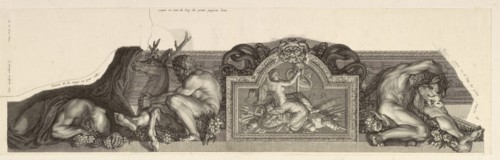 Relief flanked by figures of Hercules with the hind of Ceryneia and the Erymanthean boar, Apotheosis of Hercules, Le Brun