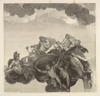 Hercules presented to Hebe by Jupiter, in the company of Juno and other immortals, Apotheosis of Hercules, Le Brun, Charles