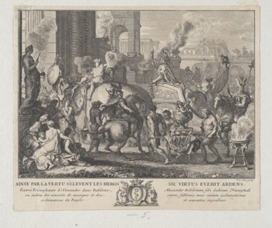 Triumphal entry into Babylon, La galerie de l'hostel royal des Goblins ou l'on fait voir a monseig.r Colbert