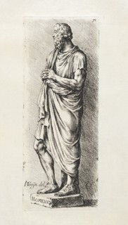 Arundel Homerus, reversed, Signorvm vetervm icones, Bisschop, Jan de, 1628-1671, Gheyn, Jacques de, 1596-1641, Etching, between