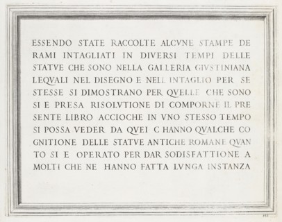 Essendo state raccolte... lunga instanza, Galleria givstiniana del marchese Vincenzo Givstiniani, Engraving, between 1631