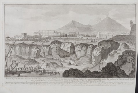Veduta di parte delle lave di bitume che nelle cruzioni vomitate da Vesuvio coprirono l'antichissima città di Ercolano, Vedute