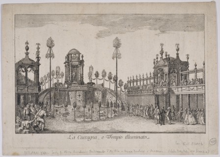 La cuccagna, e tempio illuminato, Collection of festival prints, Bianchi, Giulio Cesare, fl. 1760, Etching, ca. 1771