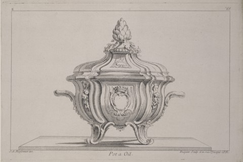 Pot a oil, Ornament Prints Collection, Oeuvre de Juste Aurele Meissonnier peintre sculpteur architecte andc. dessinateur
