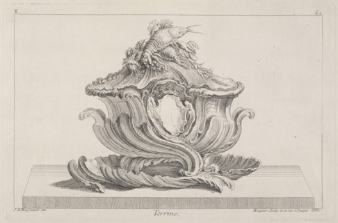 Terrine, Ornament Prints Collection, Oeuvre de Juste Aurele Meissonnier peintre sculpteur architecte andc. dessinateur