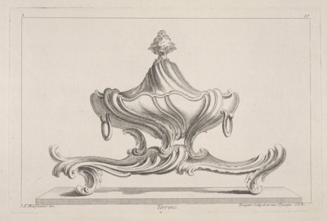 Terrine, Ornament Prints Collection, Oeuvre de Juste Aurele Meissonnier peintre sculpteur architecte andc. dessinateur