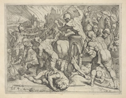 Plate 4, Les trauaux d'Vlysse, Abate, Nicolò dell', ca. 1509-1571, Primaticcio, Francesco, 1504-1570, Thulden, Theodoor van