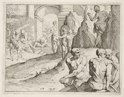 Scene from the Galerie d'Ulysse in Fontainebleau, Les trauaux d'Vlysse, Abate, Nicolò dell', ca. 1509-1571, Primaticcio