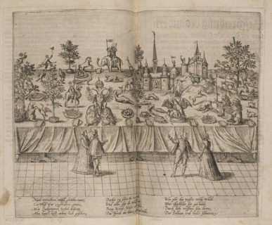 Table setting for the wedding of Johann Wilhelm, Duke of Jülich-Cleves and Jacobe, Margravine of Baden