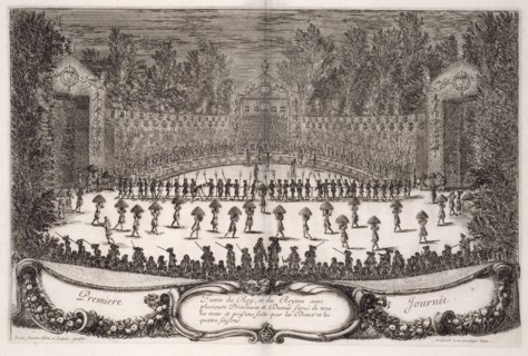 Première journée, Les plaisirs de l'isle enchantée: course de bague: collation ornée de machines, comedie, meslée de danse
