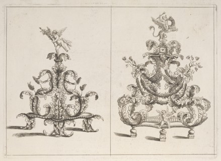 Trionfi or sugar sculptures with putti and a griffin, Disegni del convito fatto dall'illustrissimo signor senatore Francesco