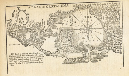 A Plan of Cartagena, Woodcut, 1740 March, Page, 201, volume 10, March 1740