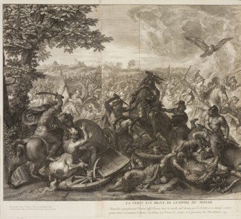 Battle of Arbela: detail, Battles of Alexander, Audran, Gérard, 1640-1703, Le Brun, Charles, 1619-1690, Etching, engraving