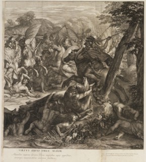 Crossing of the Granicus: detail, Battles of Alexander, Audran, Gérard, 1640-1703, Le Brun, Charles, 1619-1690, Etching