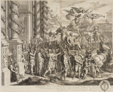 Triumph of Constantine: detail left side, Audran, Gérard, 1640-1703, Le Brun, Charles, 1619-1690, Etching, engraving