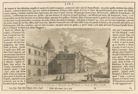 Chiesa di S. Silvestro, e noviziato dei PP. Teatini, Delle magnificenze di Roma antica e moderna, Vasi, Giuseppe, 1710-1782