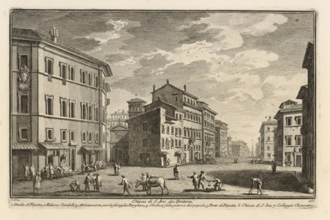 Chiesa di S. Ivo dei Brittoni, Delle magnificenze di Roma antica e moderna, Vasi, Giuseppe, 1710-1782, Engraving, 1747-1761