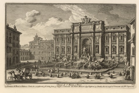 Chiesa di S. Maria a Trevi, Delle magnificenze di Roma antica e moderna, Vasi, Giuseppe, 1710-1782, Engraving, 1747-1761
