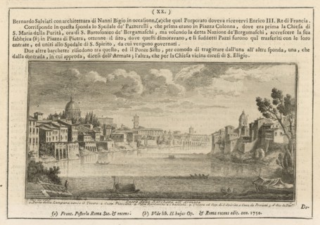 Passo della Barchetta all' Armata, Delle magnificenze di Roma antica e moderna, Vasi, Giuseppe, 1710-1782, Engraving, 1747-1761