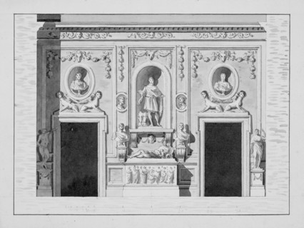 Elevation for the Stanza del Sole, Antonio Asprucci architectural drawings for the Villa Borghese, ca. 1770-ca. 1793, Asprucci