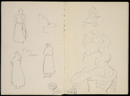 Studies of women, Edmond Cousturier papers, ca. 1890-1908, Cross, Henri-Edmond, 1856-1910, ca. 1890-1908