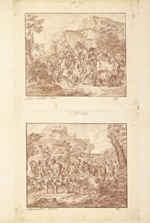 Catalogue raisonne et figure de ses tableaux, La Galerie Électorale de Düsseldorf, Pigage, Nicolas de, 1723-1796, Red crayon